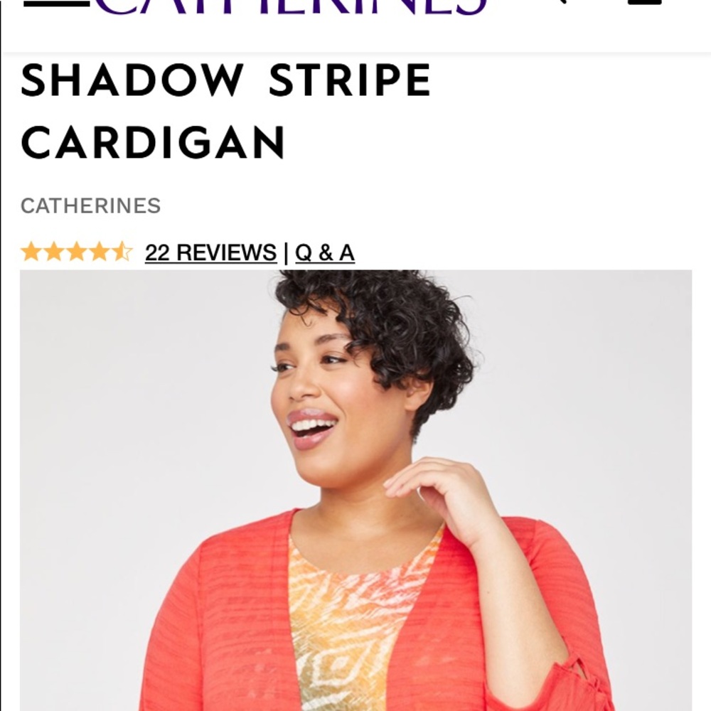 ♥️ Catherine’s 3/4 sleeved Shadow Stripe cardigan